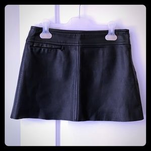 BCBG leather mini skirt